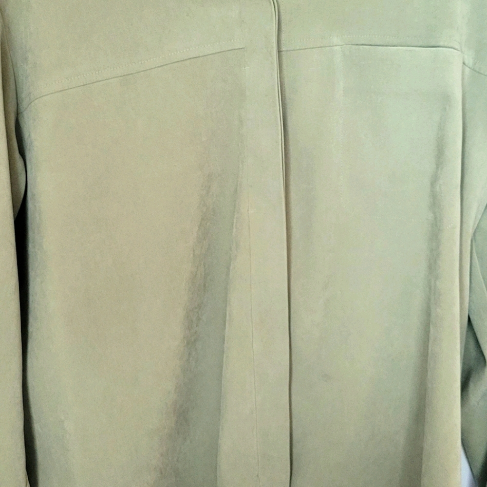 Green brushed polyester jacket